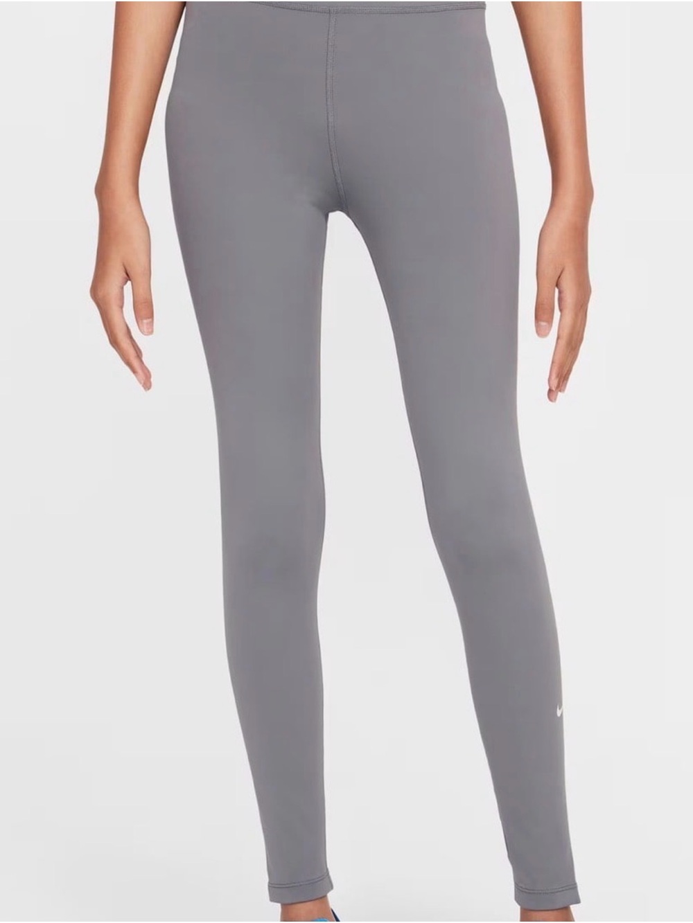 Nike Dri-Fit Grey Girls Jeggings - Slim Performance Fit Size Medium